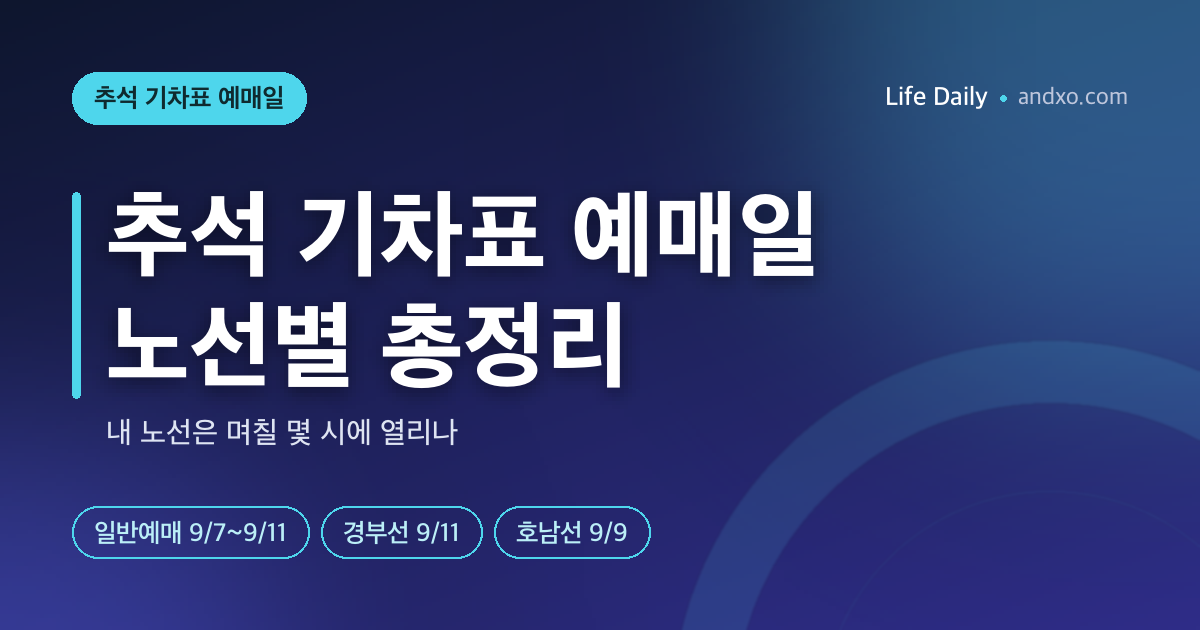 추석 기차표 취소표 노리는 법 — 잔여석 풀리는 시간과 노선별 예매일 총정리 (2026)
