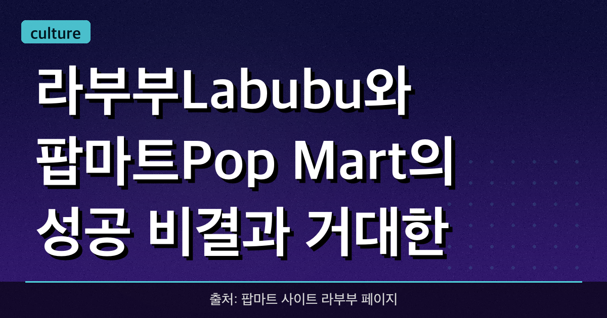 라부부(Labubu)와 팝마트(Pop Mart)의 성공 비결과 거대한 글로벌 성장