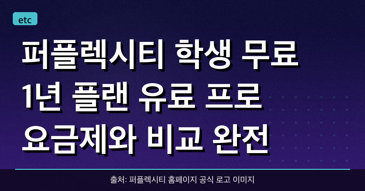 퍼플렉시티 학생 무료 1년 플랜, 유료 프로 요금제와 비교 완전 분석 (2025년 10월 최신)