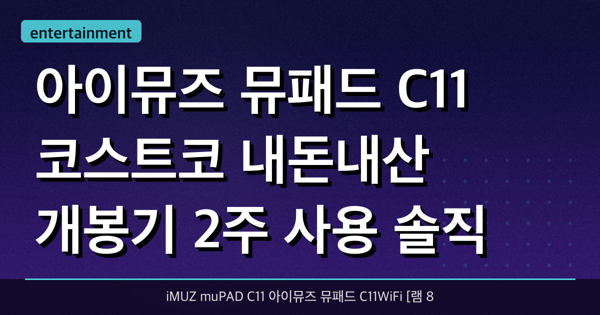 아이뮤즈 뮤패드 C11 코스트코 내돈내산 개봉기: 2주 사용 솔직 후기
